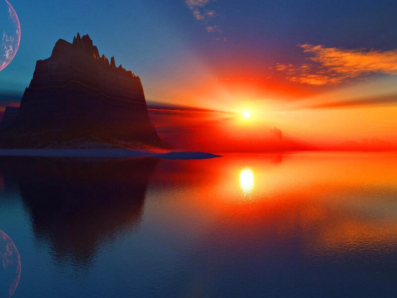 Mountain on Alien Planet