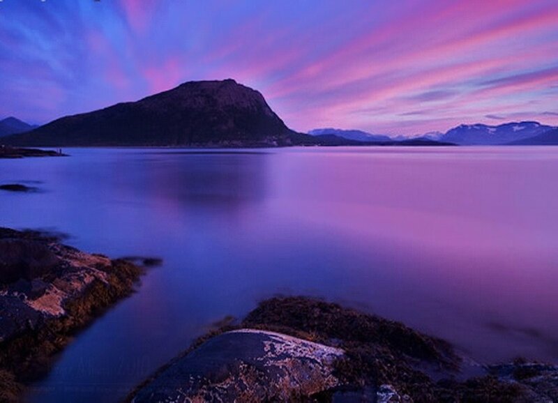 Mountain over Calm Water