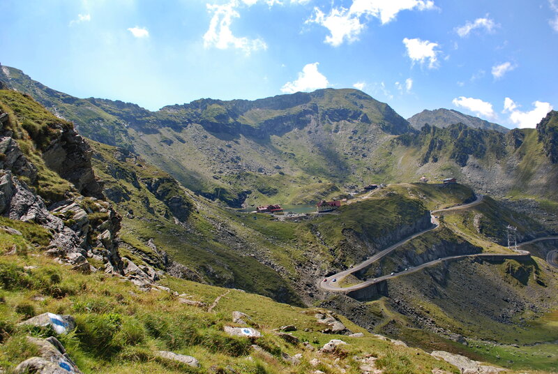 Mountain Pass with Winding Road — Green, Serene