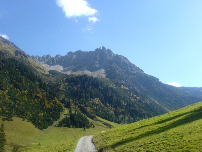Mountain path in autumn