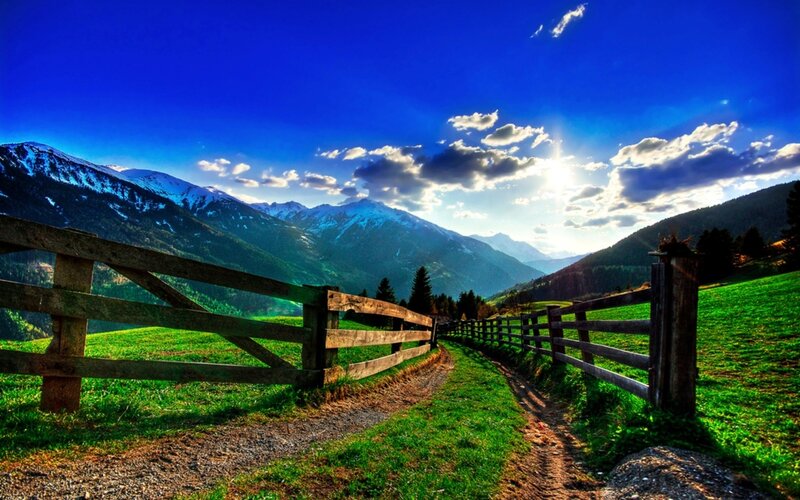 Mountain Path with Fence