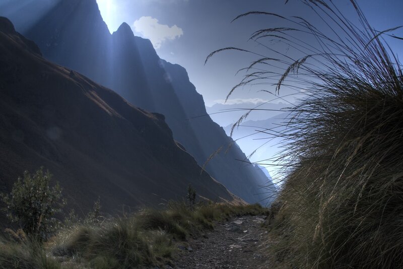 Mountain Path with Grass