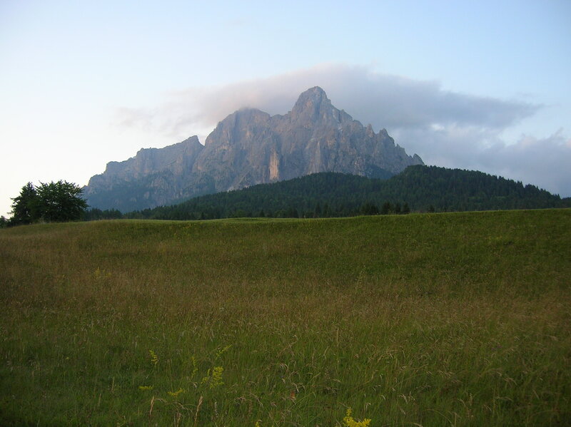 Mountain Peak Above Forest