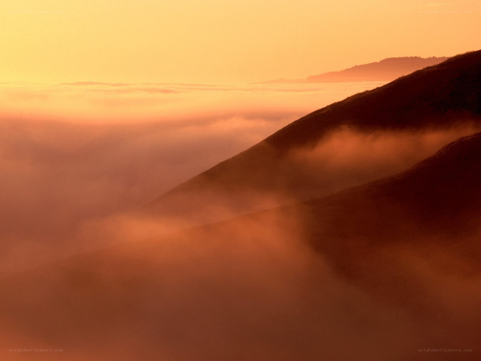 Mountain peak at sunrise
