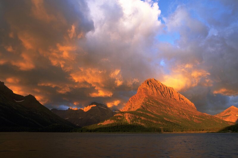 Mountain Peak at Sunset — Photograph