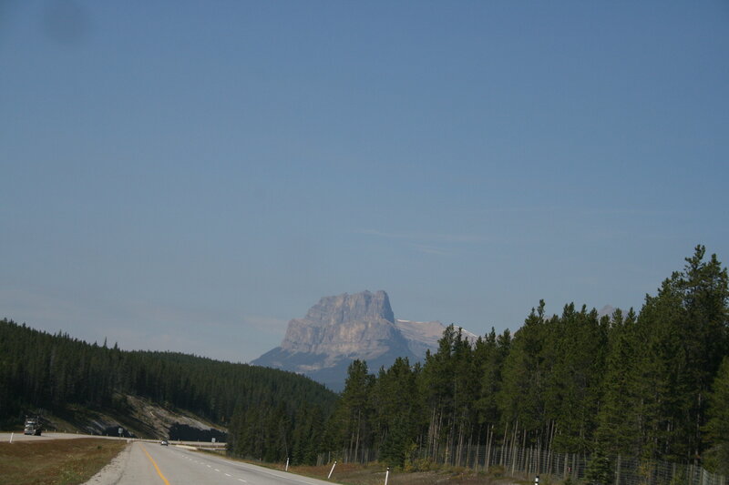 Mountain Peak in Distance