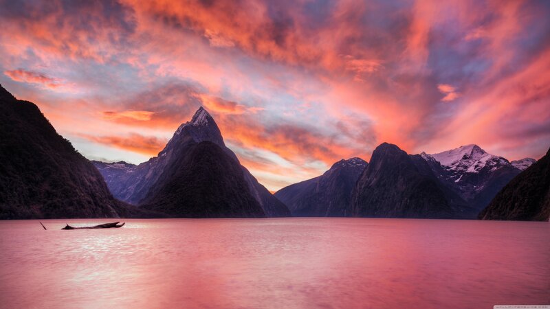 Mountain Peak in Fjord