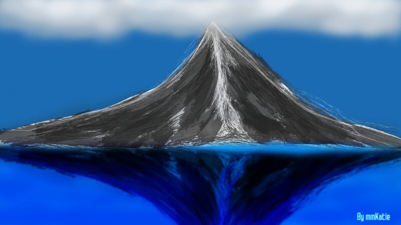 Mountain Peak in Ocean