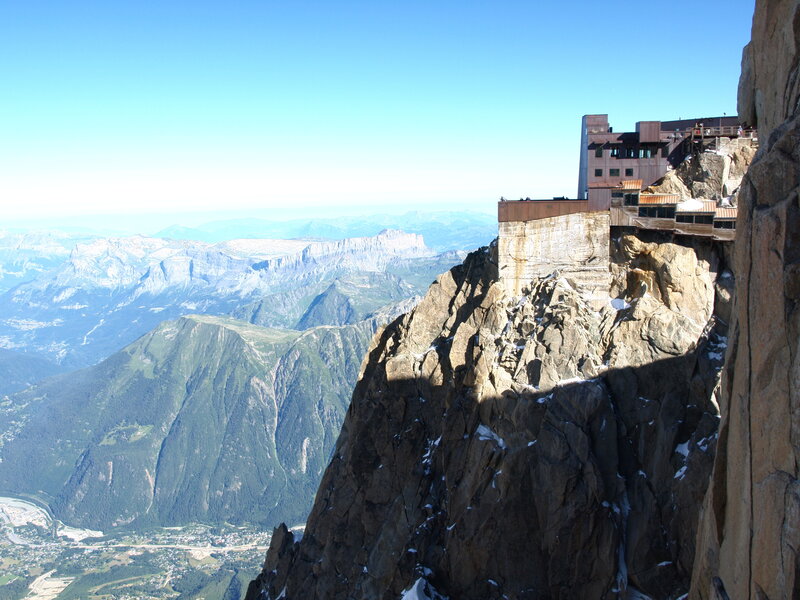Mountain peak observation deck