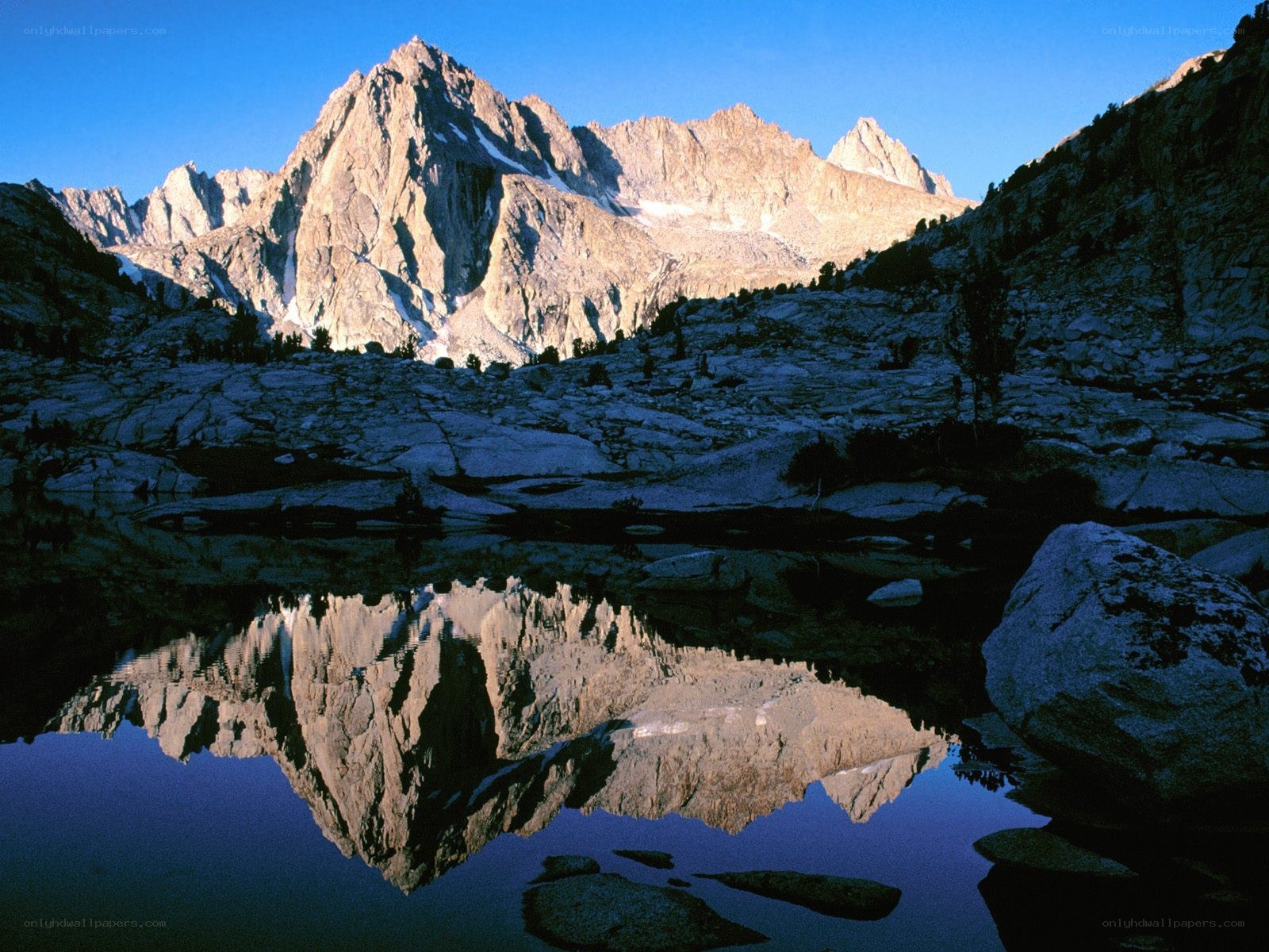 Mountain peak reflected in a lake