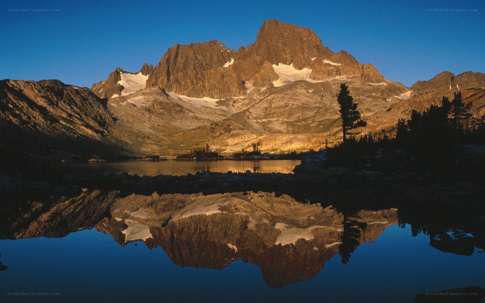 Mountain peak reflected in a lake