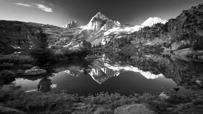 Mountain Peak Reflection — Black