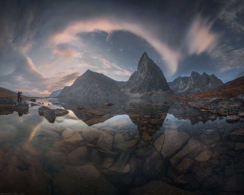 Mountain Peak Reflection — Gray