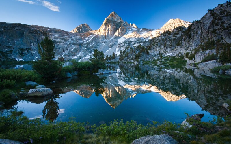 Mountain Peak Reflection — Trees