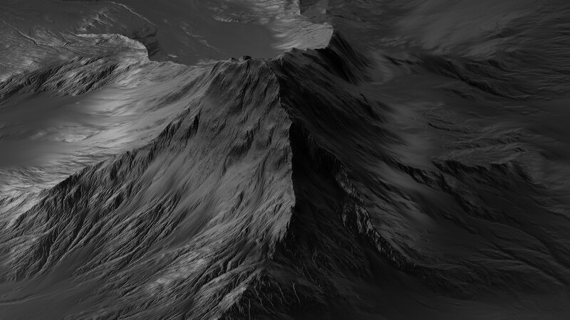 Mountain Peak Terrain — Black