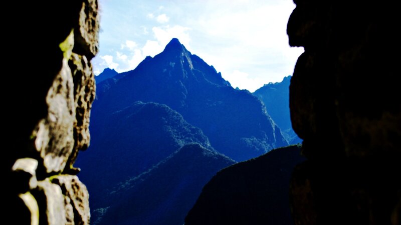 Mountain Peak View — Blue, Dramatic