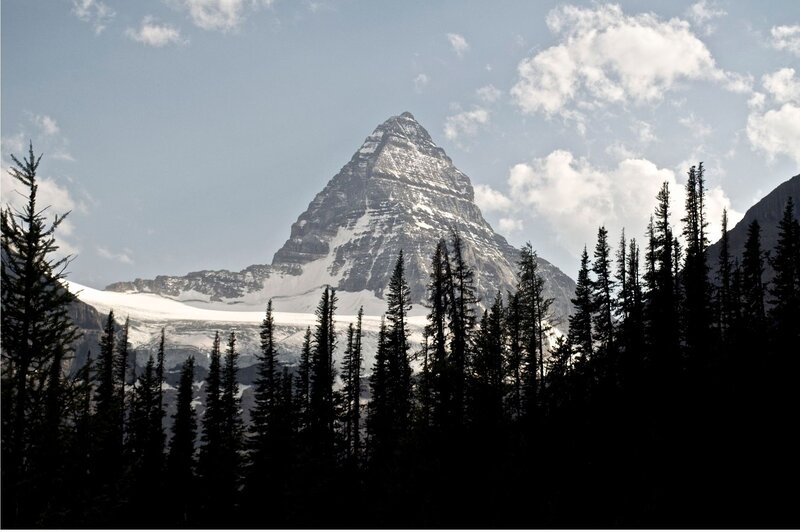 Mountain Peak with Forest — Blue, Dramatic