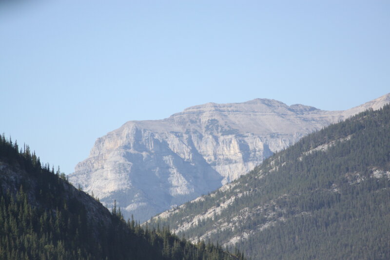 Mountain Peak with Forest — Blue, Serene, Afternoon, Photograph