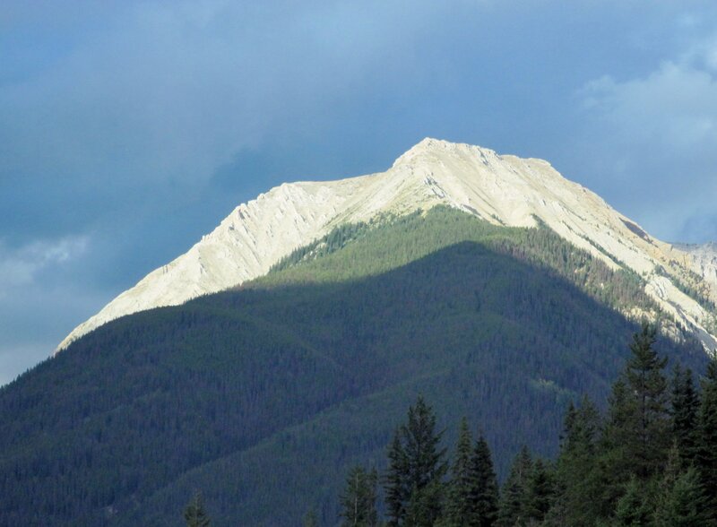 Mountain Peak with Forest — Green, Dramatic, Afternoon, Photograph