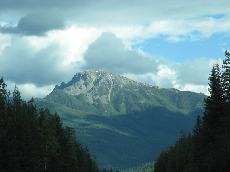 Mountain Peak with Forest — Green, Dramatic, Afternoon