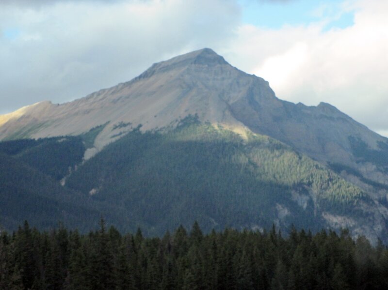Mountain Peak with Forest — Green, Serene, Afternoon, Photograph, Clouds