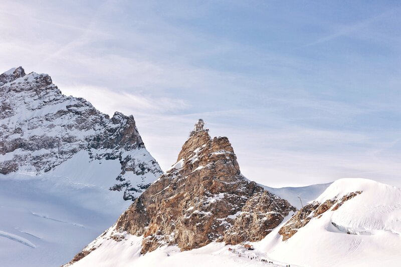 Mountain Peak with Observatory