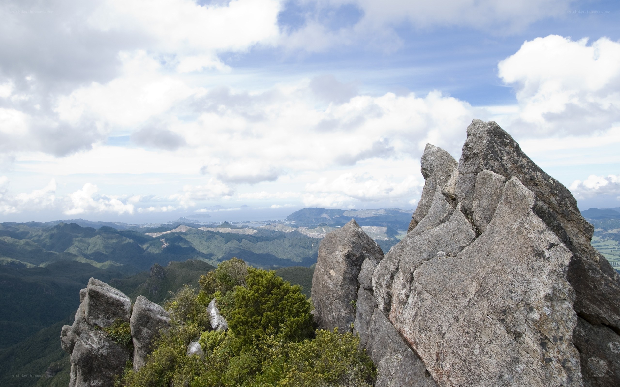 Mountain peak with rocky outcrop