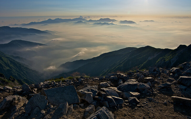 Mountain Peak with Sea of Clouds