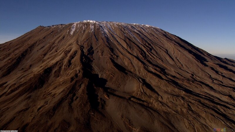 Mountain Peak with Snow — Brown
