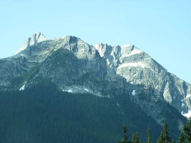 Mountain Peak with Snow — Green, Serene