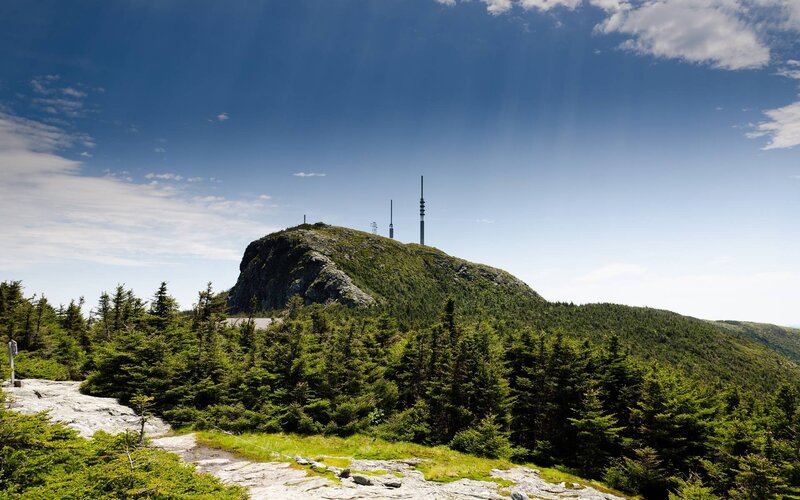 Mountain Peak with Towers