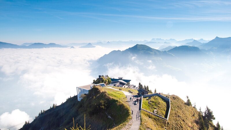 Mountain Peak with Viewing Platform