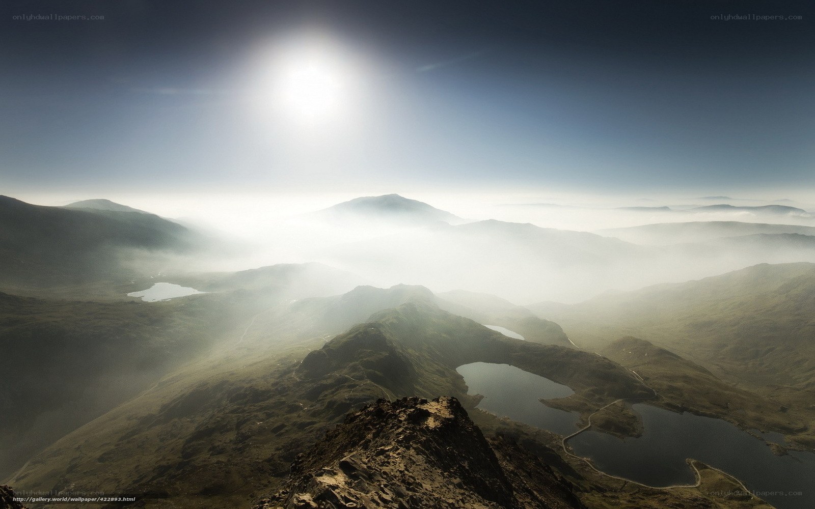 Mountain peaks above the clouds