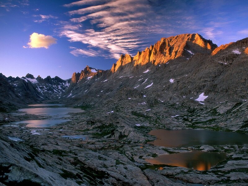 Mountain Peaks and Lakes