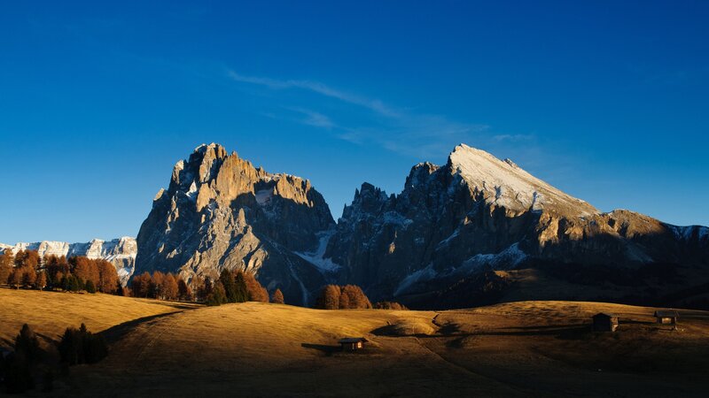 Mountain peaks at sunrise