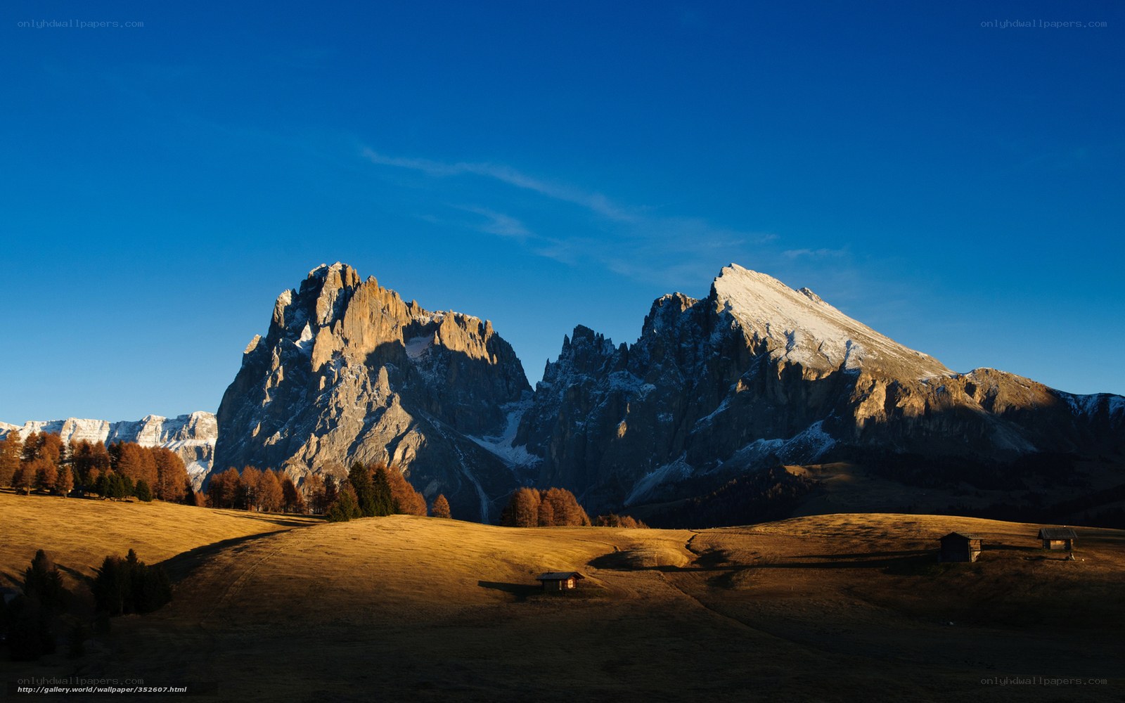 Mountain peaks at sunrise