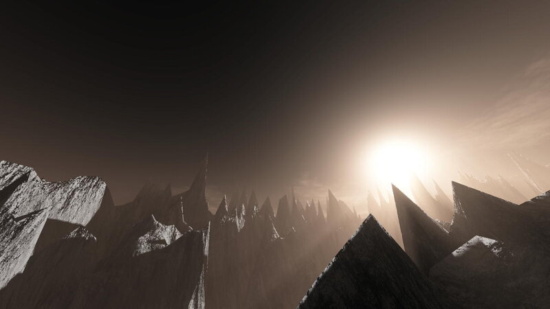 Mountain Peaks at Sunrise — Brown