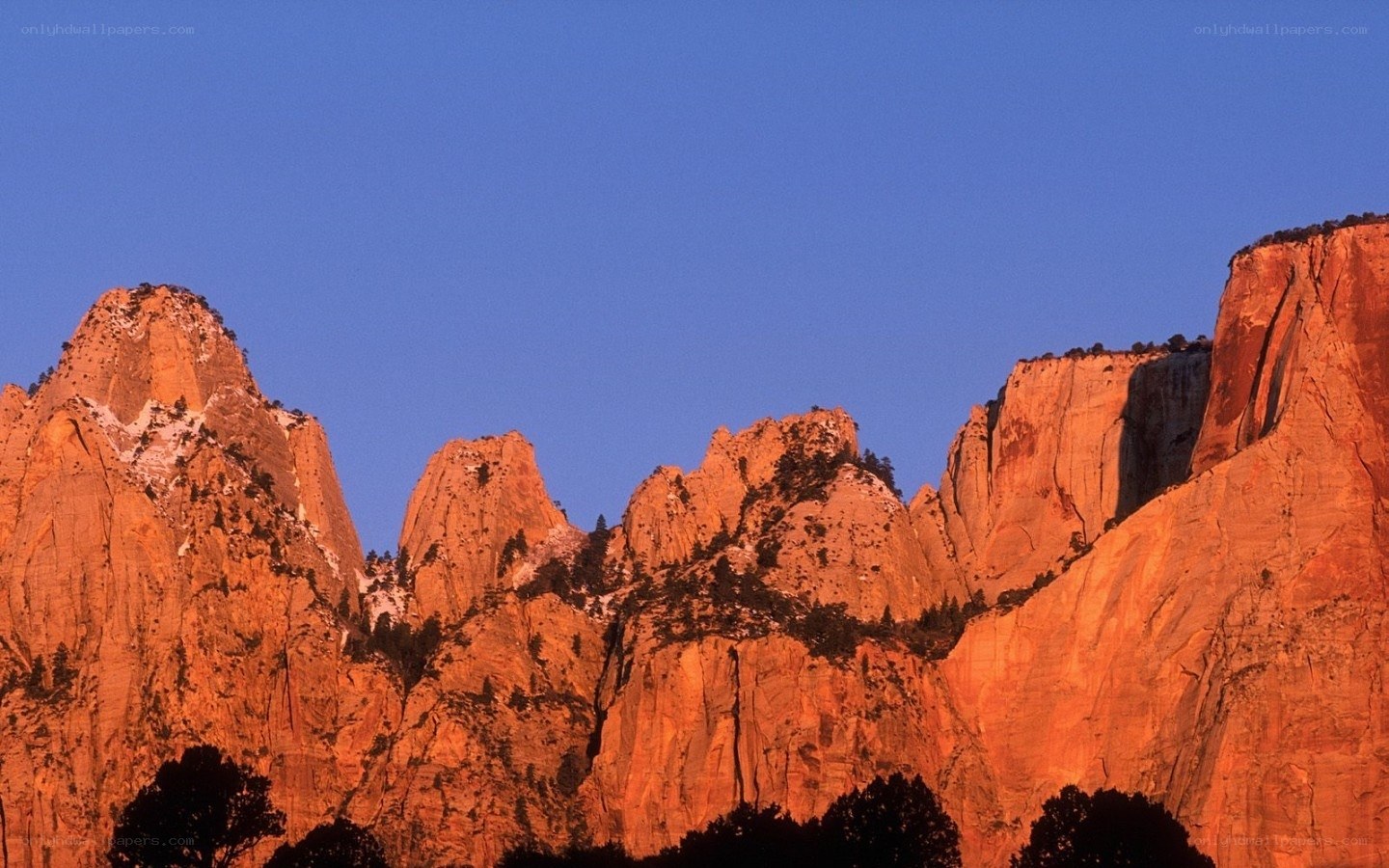 mountain peaks at sunset