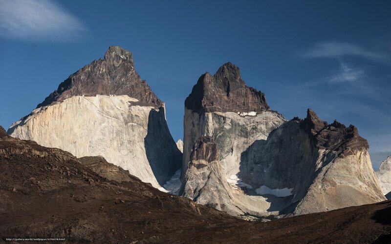 Mountain Peaks in Chile — Blue
