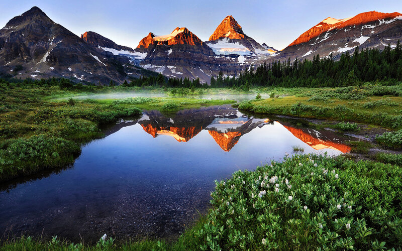 Mountain Peaks Reflection