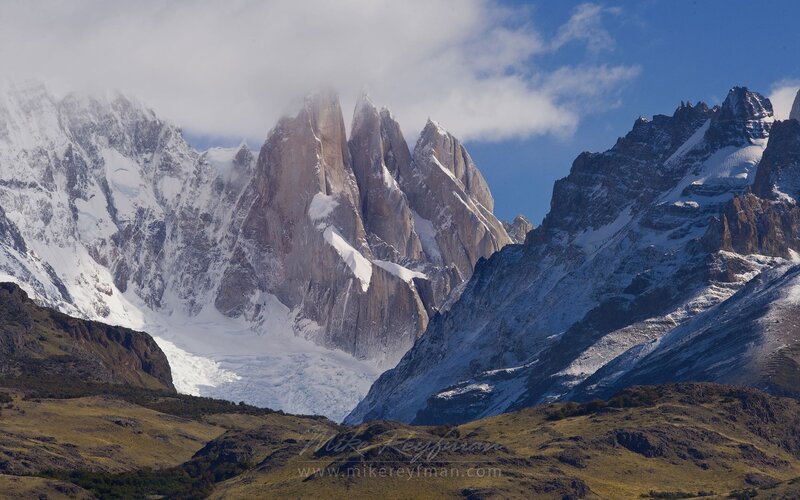Mountain Peaks with Glaciers