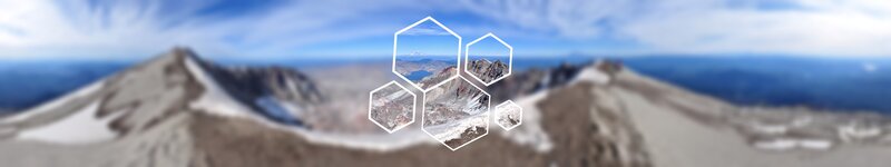 Mountain Peaks with Snow — Blue, Serene