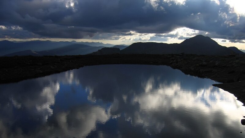 Mountain Pond Reflection — Blue