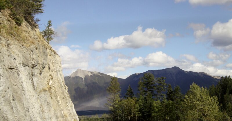 Mountain Range and Forest — Blue