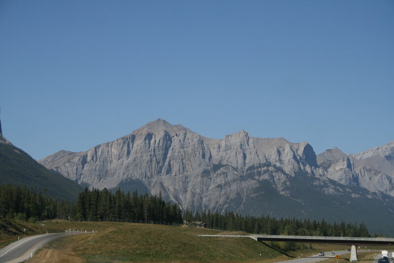 Mountain Range and Highway — Blue