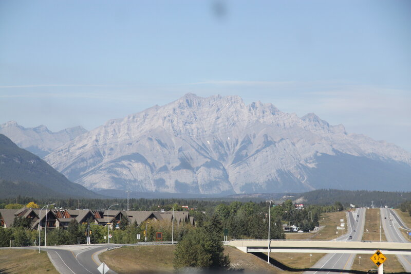 Mountain Range and Highway — Gray