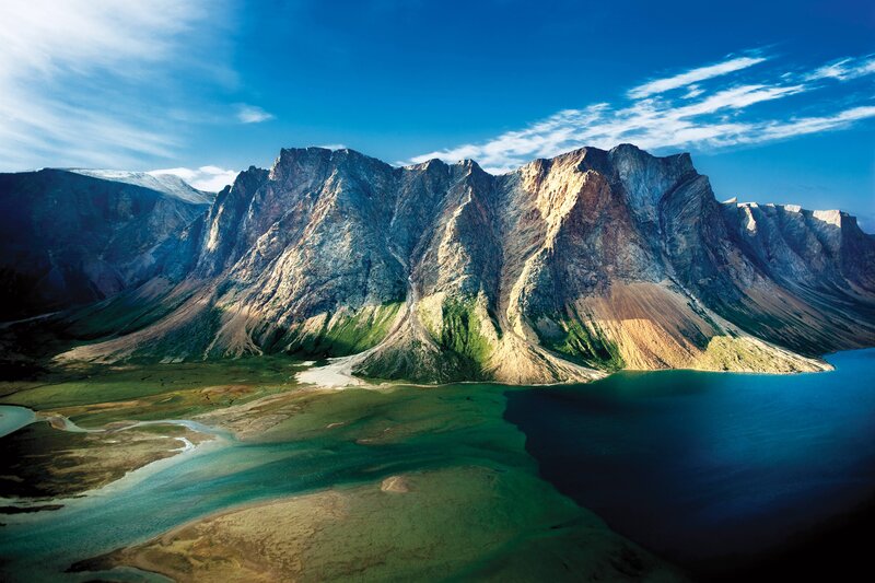 Mountain Range and Lake — Blue, Dramatic, Afternoon, Photograph, Mountains