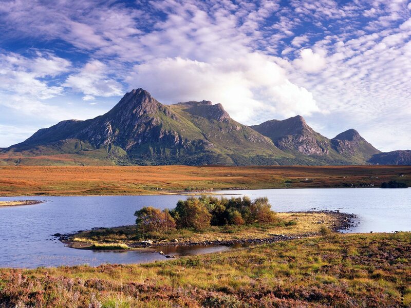 Mountain Range and Lake — Blue, Serene, Afternoon, Photograph