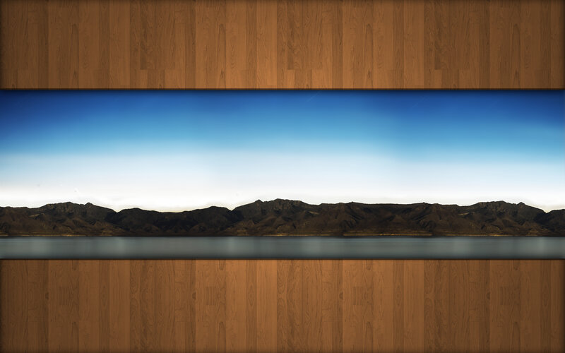 Mountain Range and Lake — Brown, Serene