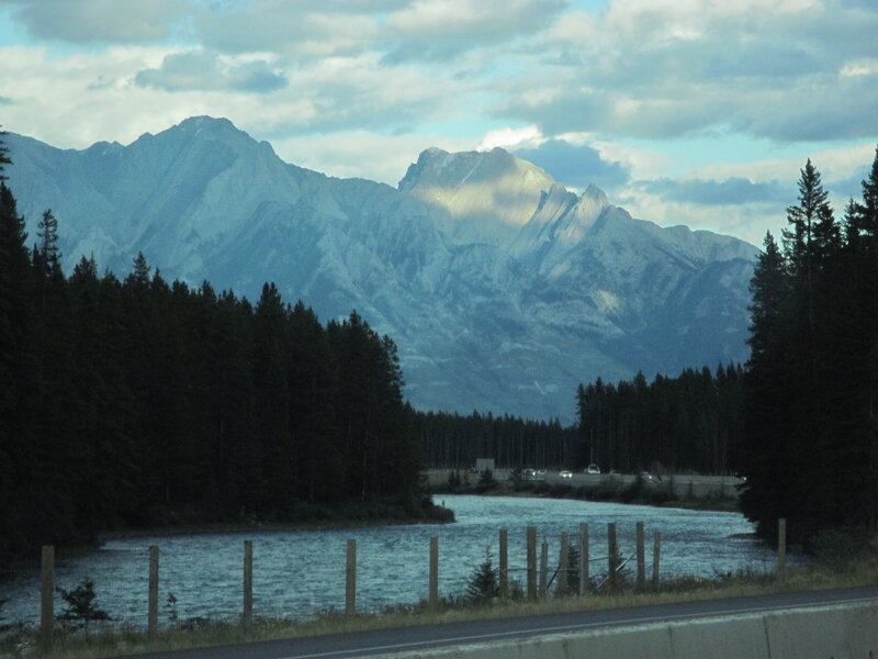 Mountain Range and River — Blue, Serene, Afternoon
